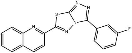 2-[3-(3-fluorophenyl)[1,2,4]triazolo[3,4-b][1,3,4]thiadiazol-6-yl]quinoline Structure