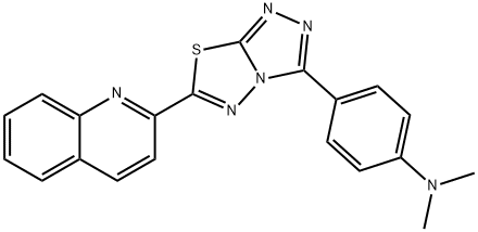 N,N-dimethyl-4-[6-(quinolin-2-yl)[1,2,4]triazolo[3,4-b][1,3,4]thiadiazol-3-yl]aniline Structure