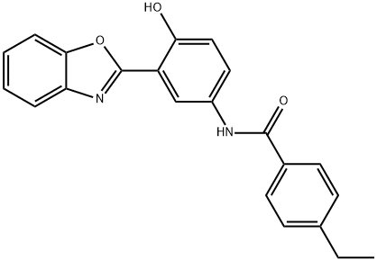 N-[3-(1,3-benzoxazol-2-yl)-4-hydroxyphenyl]-4-ethylbenzamide Structure