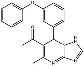 1-[5-methyl-7-(3-phenoxyphenyl)-4,7-dihydro[1,2,4]triazolo[1,5-a]pyrimidin-6-yl]ethanone Structure