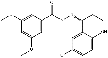 (Z)-N'-(1-(2,5-dihydroxyphenyl)propylidene)-3,5-dimethoxybenzohydrazide Structure