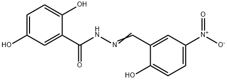 (E)-2,5-dihydroxy-N'-(2-hydroxy-5-nitrobenzylidene)benzohydrazide Structure