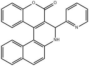 3-(pyridin-2-yl)-3,4-dihydro-2H-benzo[f]chromeno[3,4-c]quinolin-2-one 구조식 이미지