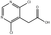 5-Pyrimidineacetic acid, 4,6-dichloro Structure