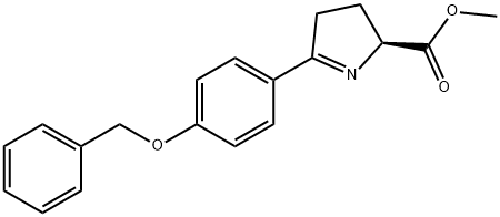 (S)-methyl 5-(4-(benzyloxy)phenyl)-3,4-dihydro-2H-pyrrole-2-carboxylate Structure