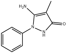 5-Amino-4-methyl-1-phenyl-1,2-dihydro-pyrazol-3-one Structure
