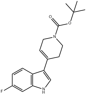 4-(6-Fluoro-1H-indol-3-yl)-3,6-dihydro-2H-pyridine-1-carboxylic acid tert-butyl ester Structure