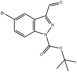 tert-Butyl 5-bromo-3-formyl-1H-indazole-1-carboxylate Structure