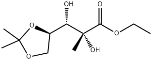 (2R,3S)-ethyl 3-((R)-2,2-dimethyl-1,3-dioxolan-4-yl)-2,3-dihydroxy-2-methylpropanoate Structure