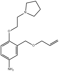 3-(알릴옥시메틸)-4-(2-(피롤리딘-1-일)에톡시)벤젠아민 구조식 이미지