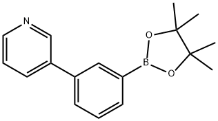 3-[3-(4,4,5,5-Tetramethyl-1,3,2-dioxaborolan-2-yl)phenyl]pyridine Structure