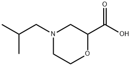 4-(2-methylpropyl)-2-Morpholine carbocylic acid Structure