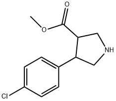 4-(4-Chlorophenyl)-3-pyrrolidinecarboxylic acid methyl ester Structure