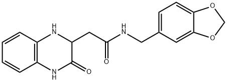 N-(1,3-benzodioxol-5-ylmethyl)-2-(3-oxo-1,2,3,4-tetrahydroquinoxalin-2-yl)acetamide Structure