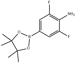 2,6-Difluoro-4-(4,4,5,5-Tetramethyl-1,3,2-Dioxaborolan-2-Yl)Aniline Structure