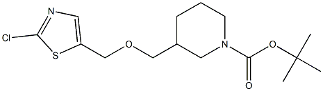 tert-butyl 3-(((2-chlorothiazol-5-yl)methoxy)methyl)piperidine-1-carboxylate 구조식 이미지