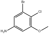 3-bromo-4-chloro-5-methoxyaniline Structure