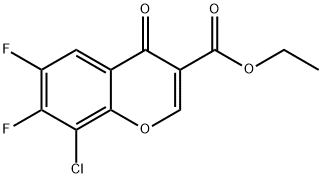 8-Chloro-6,7-difluoro-4-oxo-4H-chromene-3-carboxylic acid ethyl ester 구조식 이미지