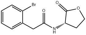 2-bromo-N-[(3S)-tetrahydro-2-oxo-3-furanyl]-Benzeneacetamide 구조식 이미지