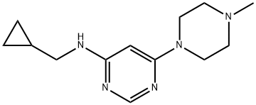 N-(Cyclopropylmethyl)-6-(4-methylpiperazin-1-yl)pyrimidin-4-amine 구조식 이미지