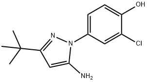 4-(5-amino-3-tert-butyl-1H-pyrazol-1-yl)-2-chlorophenol Structure