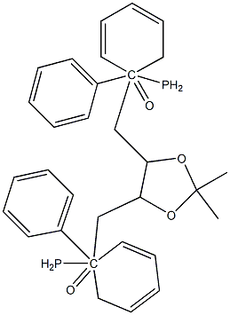 1,1'-[[(4R,5R)-2,2-Dimethyl-1,3-dioxolane-4,5-diyl]
bis(methylene)]bis[1,1-diphenyl-phosphine oxide] Structure