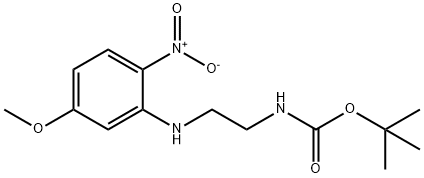 Carbamic acid, N-[2-[(5-methoxy-2-nitrophenyl)amino]ethyl]-, 1,1-dimethylethyl ester 구조식 이미지