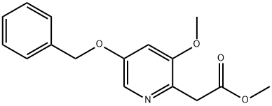 Methyl 2-(5-(benzyloxy)-3-methoxypyridin-2-yl)acetate Structure