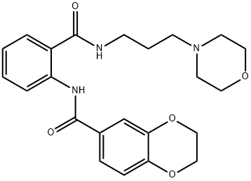 N-(2-{[3-(morpholin-4-yl)propyl]carbamoyl}phenyl)-2,3-dihydro-1,4-benzodioxine-6-carboxamide Structure