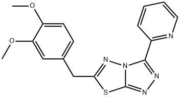 6-(3,4-dimethoxybenzyl)-3-(pyridin-2-yl)[1,2,4]triazolo[3,4-b][1,3,4]thiadiazole Structure