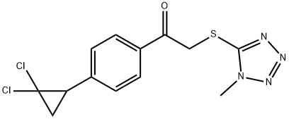 1-[4-(2,2-dichlorocyclopropyl)phenyl]-2-[(1-methyl-1H-tetraazol-5-yl)thio]ethanone 구조식 이미지