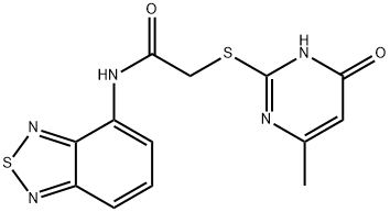 N-(2,1,3-benzothiadiazol-4-yl)-2-[(4-hydroxy-6-methyl-2-pyrimidinyl)thio]acetamide Structure