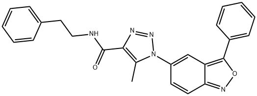5-methyl-1-(3-phenyl-2,1-benzoxazol-5-yl)-N-(2-phenylethyl)-1H-1,2,3-triazole-4-carboxamide Structure