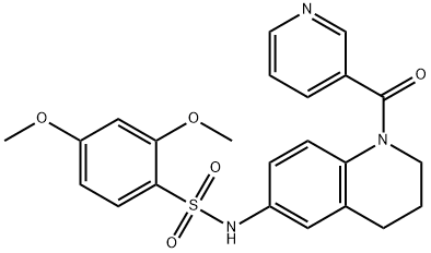 2,4-dimethoxy-N-[1-(pyridin-3-ylcarbonyl)-1,2,3,4-tetrahydroquinolin-6-yl]benzenesulfonamide 구조식 이미지