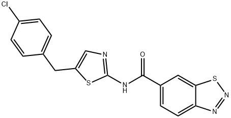 N-[5-(4-chlorobenzyl)-1,3-thiazol-2-yl]-1,2,3-benzothiadiazole-6-carboxamide Structure