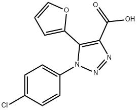 1-(4-Chloro-phenyl)-5-furan-2-yl-1H-[1,2,3]triazole-4-carboxylic acid 구조식 이미지