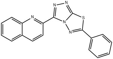 2-(6-phenyl[1,2,4]triazolo[3,4-b][1,3,4]thiadiazol-3-yl)quinoline 구조식 이미지