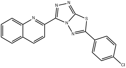 2-[6-(4-chlorophenyl)[1,2,4]triazolo[3,4-b][1,3,4]thiadiazol-3-yl]quinoline Structure