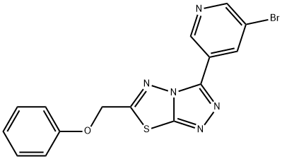 3-(5-bromopyridin-3-yl)-6-(phenoxymethyl)[1,2,4]triazolo[3,4-b][1,3,4]thiadiazole Structure