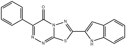 7-(1H-indol-2-yl)-3-phenyl-4H-[1,3,4]thiadiazolo[2,3-c][1,2,4]triazin-4-one Structure