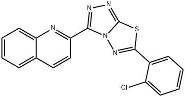 2-[6-(2-chlorophenyl)[1,2,4]triazolo[3,4-b][1,3,4]thiadiazol-3-yl]quinoline Structure