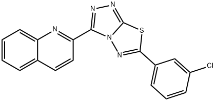2-[6-(3-chlorophenyl)[1,2,4]triazolo[3,4-b][1,3,4]thiadiazol-3-yl]quinoline Structure