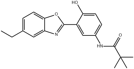 N-[3-(5-ethyl-1,3-benzoxazol-2-yl)-4-hydroxyphenyl]-2,2-dimethylpropanamide Structure