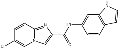 6-chloro-N-1H-indol-6-yl-Imidazo[1,2-a]pyridine-2-carboxamide Structure