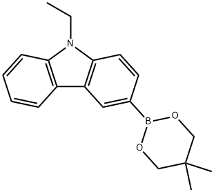 9-Ethyl-3-carbazolyl boronic acid neopentyl glycol ester Structure