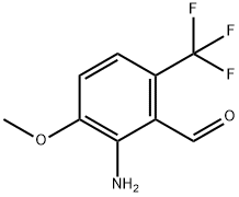 Benzaldehyde, 2-amino-3-methoxy-6-(trifluoromethyl)- Structure