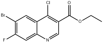 ethyl6-bromo-4-chloro-7-fluoroquinoline-3-carboxylate Structure