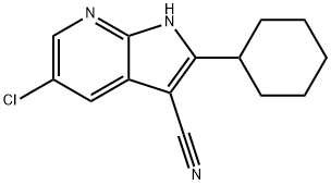 5-Chloro-2-cyclohexyl-1H-pyrrolo[2,3-b]pyridine-3-carbonitrile Structure