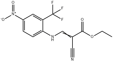 Ethyl 2-Cyano-3-((4-Nitro-2-(Trifluoromethyl)Phenyl)Amino)Acrylate Structure