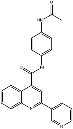 N-[4-(acetylamino)phenyl]-2-(pyridin-3-yl)quinoline-4-carboxamide Structure